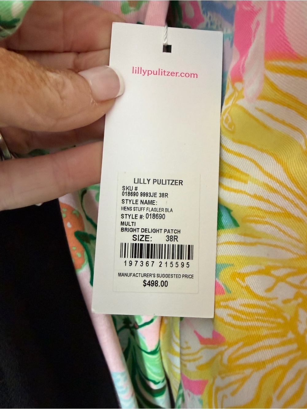 Lilly Pulitzer Pink Floral-Print Blazer with Yellow & Green Accents - Picture 3 of 3